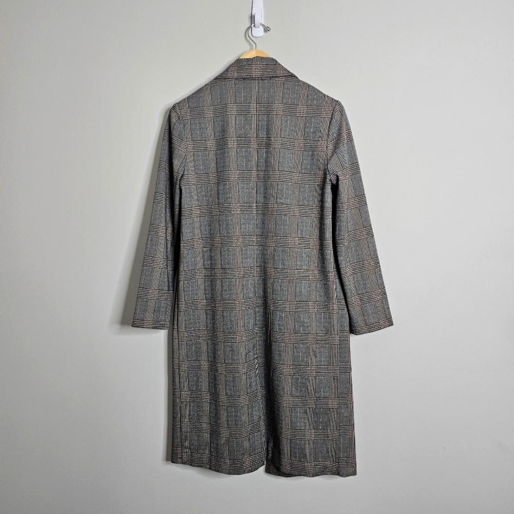 ASTR The Label Brown Black Plaid Oversized Coat Size Small - Picture 8 of 10